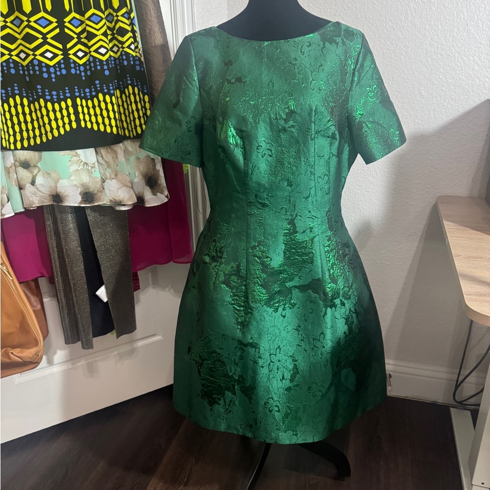 Badgley Mischka Emerald Green Mini Dress